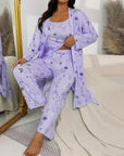 Comfy 3-Piece Pajama Set – Robe, Camisole & Long Pants