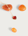 Carnelian Stone Heart Necklace