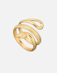 Detailed Snake Ring – Adjustable Edgy Style