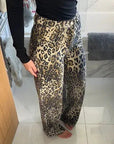 Leopard Diamanté Flared Jeans