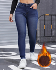 Women's High-Stretch Plush-Lined Skinny Jeans