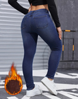 Women's High-Stretch Plush-Lined Skinny Jeans