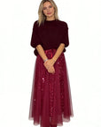 Women's Sparkle Top & Tulle Skirt Set