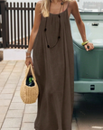 Women's Casual Backless Spaghetti Strap Maxi Dress