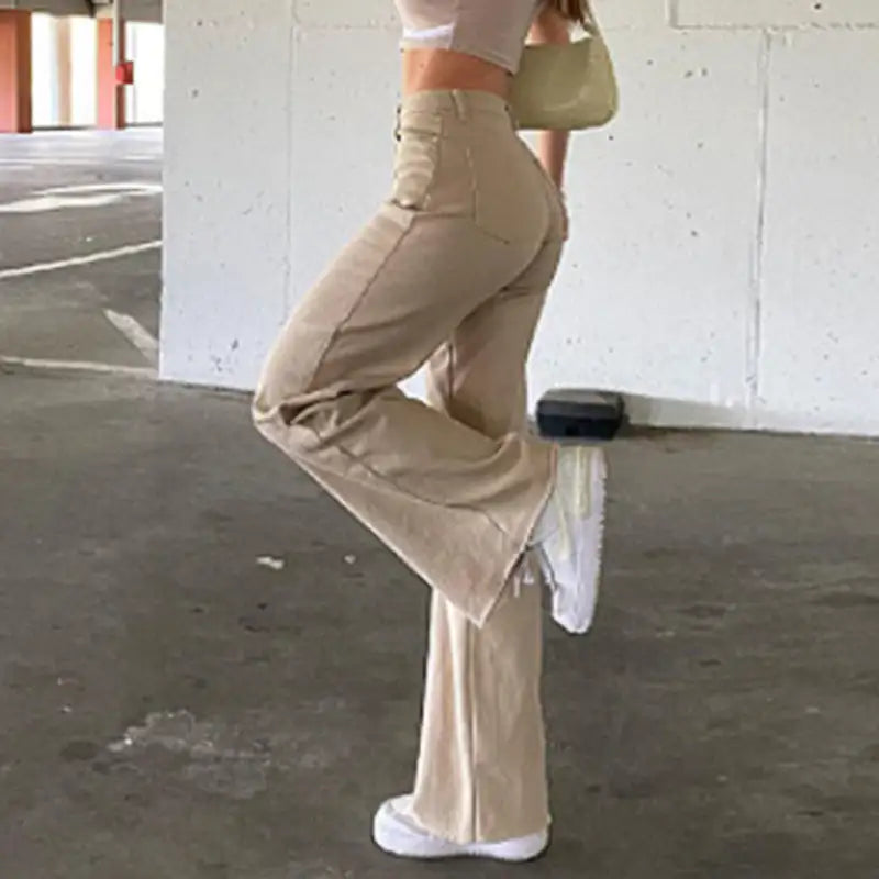High Waist Slim Jeans Bell Bottoms