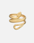 Detailed Snake Ring – Adjustable Edgy Style