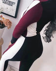 Color Block Casual Sportswear Set