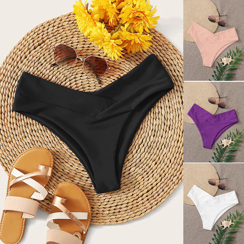 Women's Solid Color Bikini Swim Pants