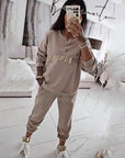 Women's long-sleeved top and pants set