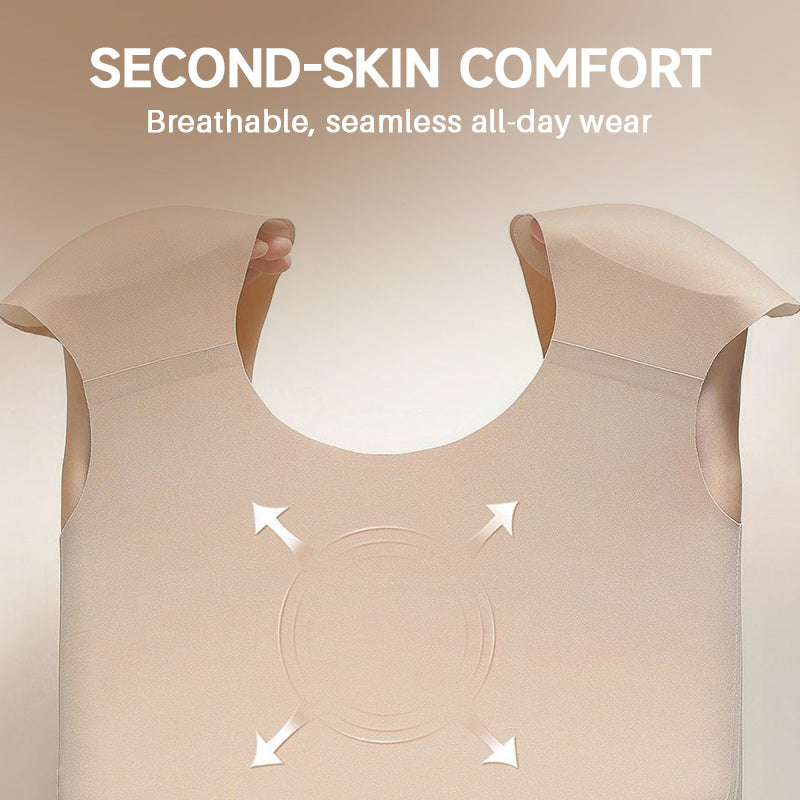 Ropa interior 2 en 1 sin costuras para mujer con hombreras incorporada