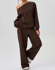 Casual Long Sleeve Pullover & Pants Set