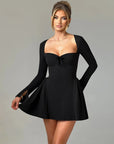 Slim-Fit Long Sleeve Bustier Dress