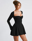 Slim-Fit Long Sleeve Bustier Dress