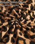 Women's Leopard Print Ruched Mini Dress