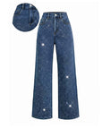 Women’s Stylish Rhinestone Embellished Jeans