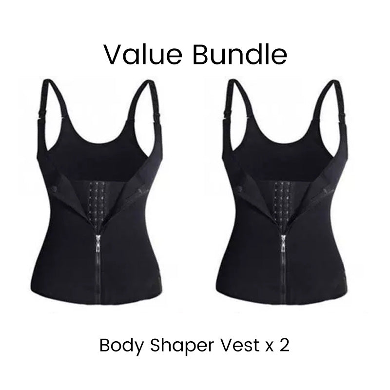 Women's Body Shaper Vest with Zipper &amp; Hooks
