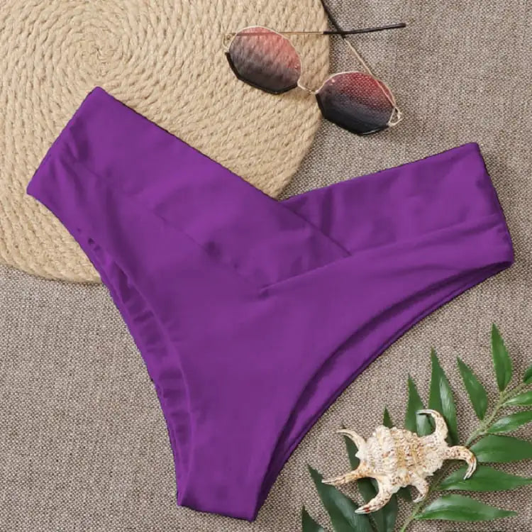 Women's Solid Color Bikini Swim Pants